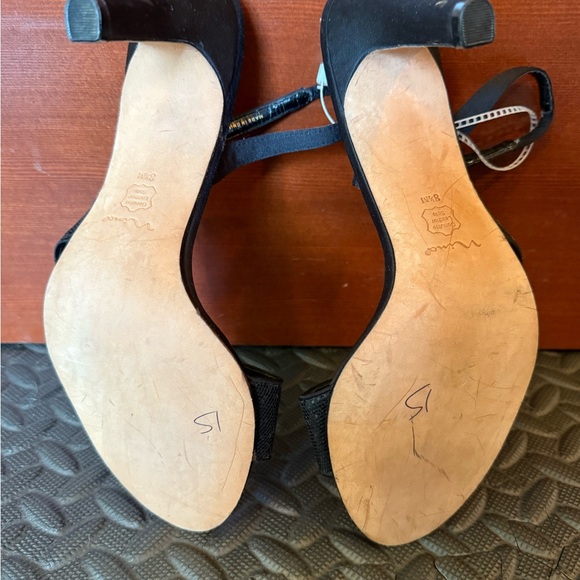 💚Nina Black Sequin Strappy Sandals-Never Worn - Picture 5 of 6